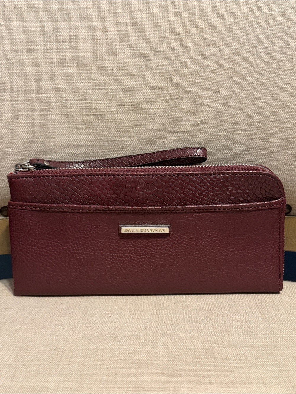 Dana Buchman Wine Red Wristlet Clutch